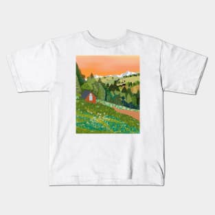 Cottage on the Hill Kids T-Shirt